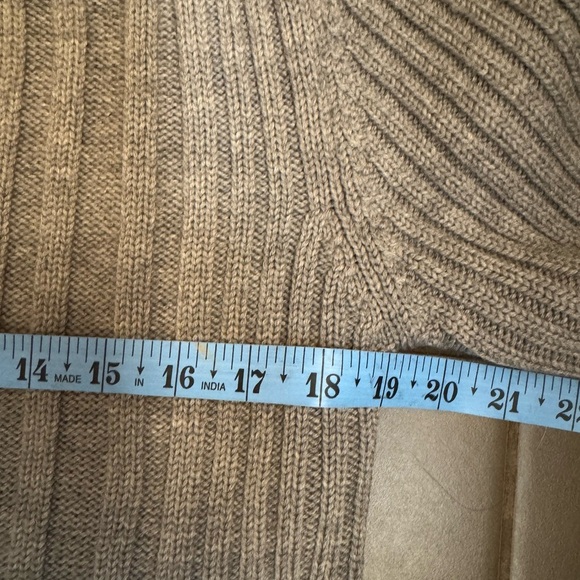 MERINO WOOL ITALMODE Women’s Gray Ribbed Long Sleeve V Neck Sweater Size XL EUC - Picture 13 of 14